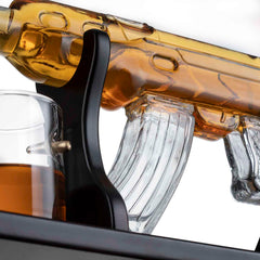 Uae Only Gun Large Decanter Set Bullet Glasses Limited Edition Elegant Rifle Gun Whiskey Decanter 22-3