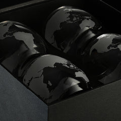Etched World Globe Glasses Premium Barware Gift Elegant Drinkware Collection-1