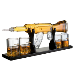 Uae Only Gun Large Decanter Set Bullet Glasses Limited Edition Elegant Rifle Gun Whiskey Decanter 22-0