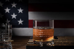 2nd Amendment American Flag Bullet Glasses Premium Barware Gift-1