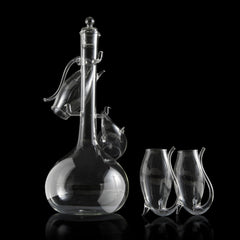 Porto Decanter Set With Port Sippers Premium Barware Gift Elegant Drinkware Collection-2