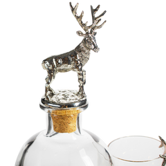 Whiskey Stag Decanter Set Premium Barware Gift Elegant Drinkware Collection-3
