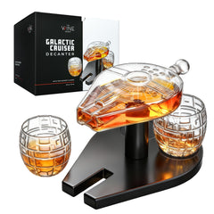 Galactic Cruiser Birthday Gifts For Men Dad Galaxy Spaceship Whiskey Decanter Sets For Men Spacecraf-0