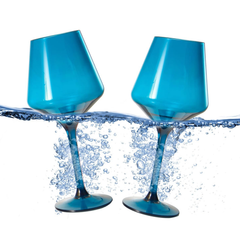 Floating Wine Glasses For Pool Set Of 2 15 Oz Shatterproof Poolside Wine Glasses Tritan Plastic Reus-0