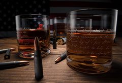 2nd Amendment American Flag Bullet Glasses Premium Barware Gift-2