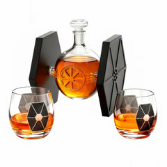 Starwar Ship Whiskey Decanter Set With 2 Glasses Galactic Spaceship Inspired Barware For Bourbon Sco-0
