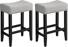 Ergonomic Upholstered Bar Stools Set for Kitchen Island-0