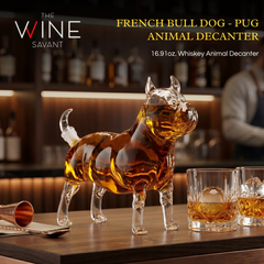 Dog Pug Whiskey And Wine Decanter Premium Barware Gift Elegant Drinkware Collection-1