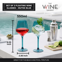 Floating Wine Glasses For Pool Set Of 2 15 Oz Shatterproof Poolside Wine Glasses Tritan Plastic Reus-1