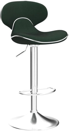 Green Velvet Upholstered Adjustable Swivel Bar Stools Set 2-4