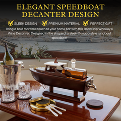 Boat Ship Whiskey Wine Decanter Ship Ship Decanter Set 800ML Drink Dispenser For Win-2