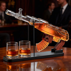 Gifts For Men Dad Guns Whiskey Decanter Set For Men Gun Decanter Detachable Magazine 2 Bullet Shot G-4