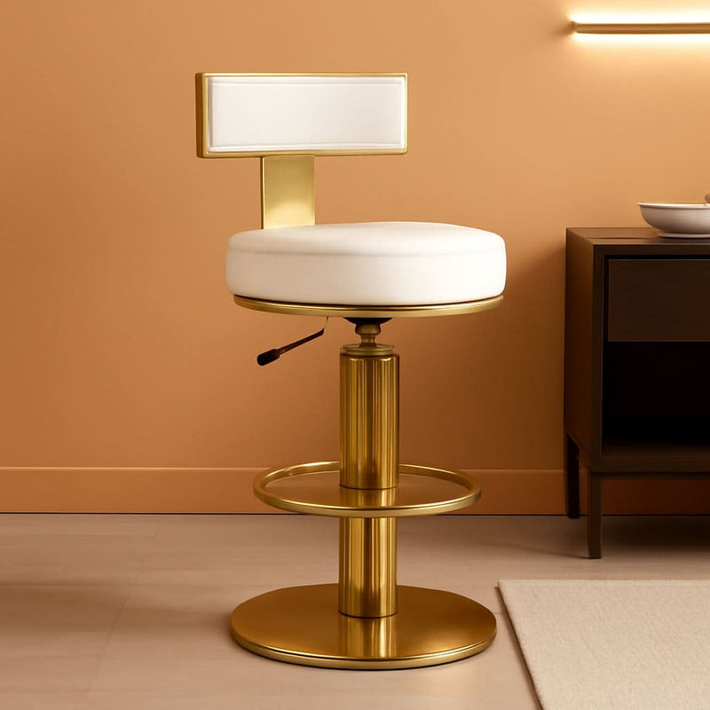 White Counter Height Bar Stools With Adjustable Height-0