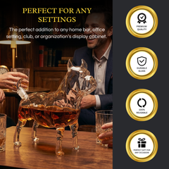 Dog Pug Whiskey And Wine Decanter Premium Barware Gift Elegant Drinkware Collection-3