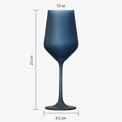 Frosted Colored Crystal Wine Glass Set Of 4 Italian Style Tall Drinkware-3