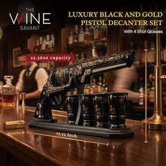 Gifts for Men Dad Hand Painted Pistol Gun Whiskey Decanter-1