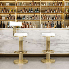 White Counter Height Bar Stools With Adjustable Height-1
