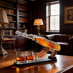 Gifts For Men Dad Guns Whiskey Decanter Set For Men Gun Decanter Detachable Magazine 2 Bullet Shot G-2