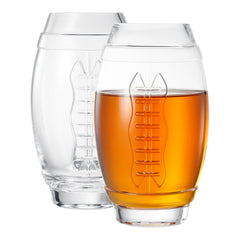 Football Beer Glasses Set Sports Themed Glass Barware Gift For Men Home Entertainmen-0