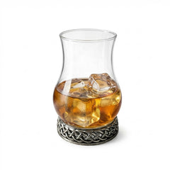 Celtic Whiskey Glass Single Piece 8.45oz 4.29in Clear Borosilicate Alloy Base-0