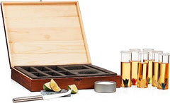 Tequila Shot Glass Salt Gift Set For Men Women Six Agave Shot Glasses Knife For Limes One Skull Coas-4