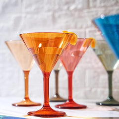 Unbreakable Pastel Color Acrylic Martini Glasses Set Of 6 European Style Cocktail Cups 100 Tritan Dr-3