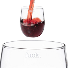 F Ck Wine Glass Single Set Large 11 Oz Glasses Fuck Fucking Glass Unique Italian Style Tall Stemless