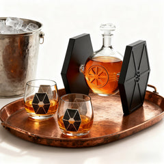 Starwar Ship Whiskey Decanter Set With 2 Glasses Galactic Spaceship Inspired Barware For Bourbon Sco-2