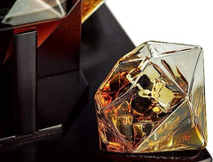 Diamond Whiskey Glasses Scotch Bourbon Or Wine Glasses Set Of 2 10 Oz Old Fashion El-1