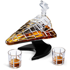 Galactic Command Cruiser Whiskey Decanter Set 20oz-0