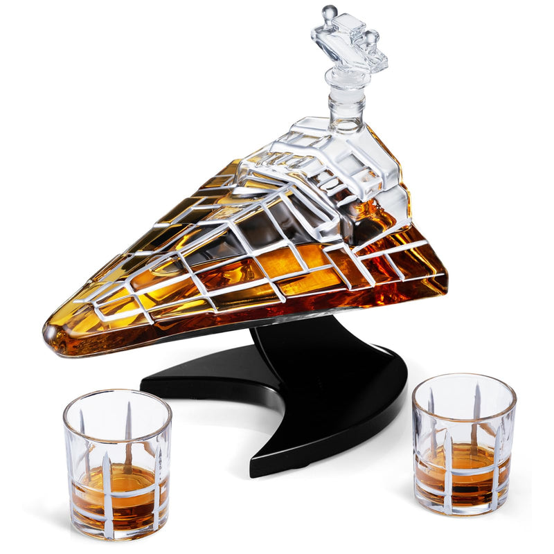 Galactic Command Cruiser Whiskey Decanter Set 20oz-0