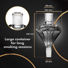 Shisha Molasses Catcher Diamond Black Diamond For All Shishas With 18 8 Cut Extra Hardened Borosilic-2