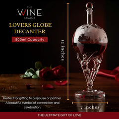 Lovers Crystal Decanter For Wine Whiskey By 12 Tall For Spirits Whiskey Scotch Bourb-1