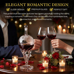 Lovers Crystal Decanter For Wine Whiskey By 12 Tall For Spirits Whiskey Scotch Bourb-2