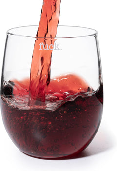 F Ck Wine Glass Single Set Large 11 Oz Glasses Fuck Fucking Glass Unique Italian Style Tall Stemless-3