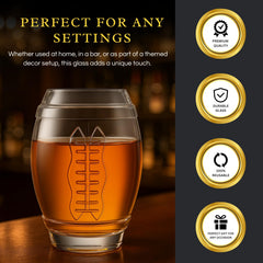 Football Beer Glasses Set Sports Themed Glass Barware Gift For Men Home Entertainmen-3