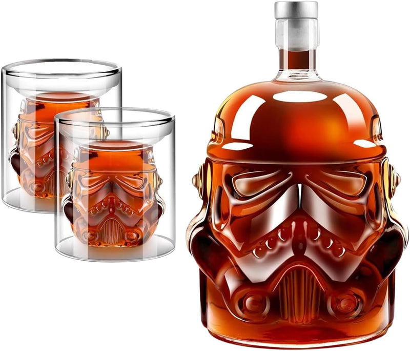 Stormtrooper Creative Whiskey Decanter Set Bottle with 2 Wine Glasses 150ml-0