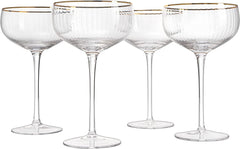 Coupe Cocktail Glasses 7 Oz Set Of 4 Classic Manhattan Glasses For Cocktails Libbey Champagne Coupe-4
