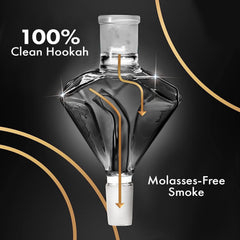 Shisha Molasses Catcher Diamond Black Diamond For All Shishas With 18 8 Cut Extra Hardened Borosilic-4
