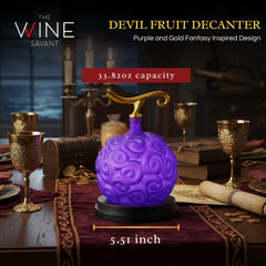 Fruit Whiskey Wine Decanter 34 Oz Anime Pirate Devil Colored Barware Anime Merch Purple Gold Fruit O-1