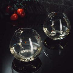 Polka Dot Set Of 2 Stemless Bubble Wine Glasses 16 Oz By Polka Dot Rainbow Glasses C-2