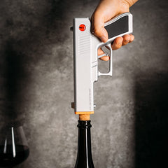 Electric Gun Wine Corkscrew Bottle Opener Rechargeable Holster Base Cordless Battery Automatically O-3