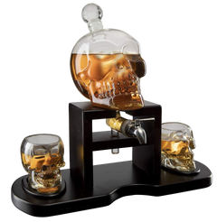 Skull Whiskey 750ML Decanter Set Premium Barware Gift Elegant Drinkware Collection-0