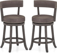 Swivel Bar Stools Set of Two for Kitchen-0
