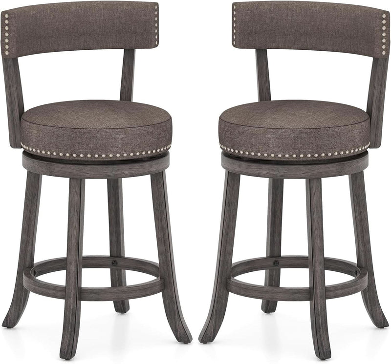 Swivel Bar Stools Set of Two for Kitchen-0