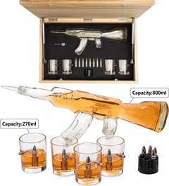 Gun Whiskey Decanter Set By Skf1801 Whiskey Gun Decanter 8 Bullet Whiskey Chillers M-3