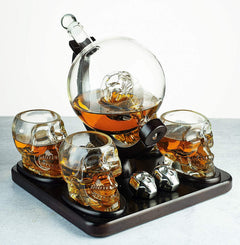 Large Skull Face Decanter Premium Barware Gift Elegant Drinkware Collection-3