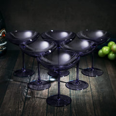 Lavender Champagne Coupes 12OZ Set Of 6 By Colored Champagne Glasses Prosecco Mimosa-1