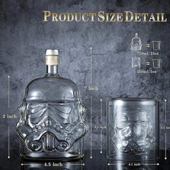Stormtrooper Creative Whiskey Decanter Set Bottle with 2 Wine Glasses 150ml-2
