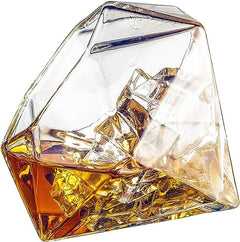 Diamond Whiskey Glasses Scotch Bourbon Or Wine Glasses Set Of 2 10 Oz Old Fashion El-4